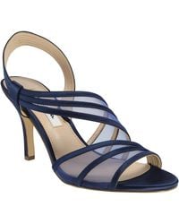 Nina - Vitalia-navy Crystal Satin - Lyst