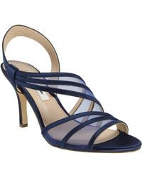 Nina - Vitalia-navy Crystal Satin - Lyst
