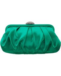 Nina - Concord-oasis Pleated Frame Clutch With Crystal Clasp - Lyst
