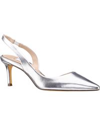 Nina - Nina60s-women's Silver Metallic Foil Mid-heel Slingback Classic Pump - Lyst