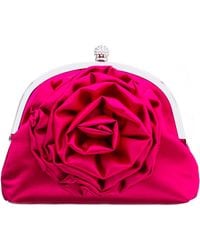 Nina - Sweetie-parfait Pink Flower Embellished Frame Clutch - Lyst
