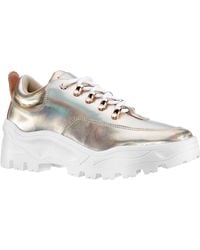 Nina - Flow-gold Prismatic Nappa Pu - Lyst