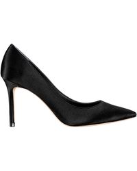 nina black satin pumps