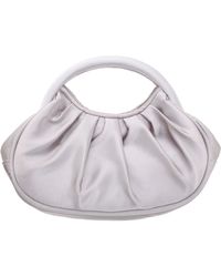 Nina - Bren-silver mini Moon Satchel With Cut-out Handle - Lyst