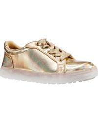 Nina - Mango-gold Prismatic Nappa Pu - Lyst