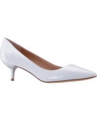 Nina - Nina50-women's White Patent Leatherette Pointed-toe Kitten Heel Pump - Lyst