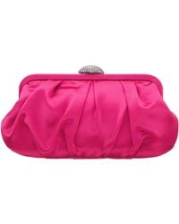 Nina - Concord-kisses Pleated Frame Clutch With Crystal Clasp - Lyst