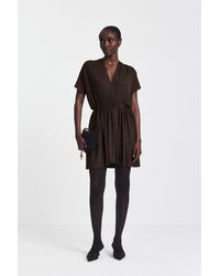 NINETY PERCENT - Bythos Reversible Dress In Bitter Chocolate - Lyst