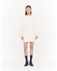 Ninetypercent - Brielle Sweatshirt Dress In Off White - Lyst