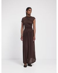 NINETY PERCENT - Priam Draped Dress In Bracken - Lyst