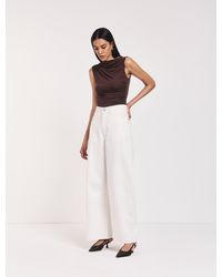 NINETY PERCENT - Sofia Barrel Leg Jean In Chalk - Lyst