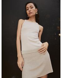Ninetypercent - Ajla Mini Skirt In Magnolia Melange - Lyst