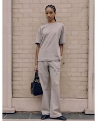 NINETY PERCENT - Straight Leg Sweatpant In Grey Marl - Lyst