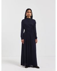 NINETY PERCENT - Romy Dress In Darkest Navy - Lyst