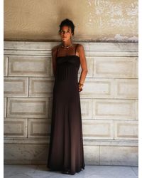 NINETY PERCENT - Kenzel Dress In Bitter Chocolate - Lyst