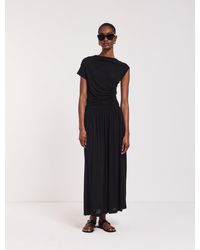 NINETY PERCENT - Priam Draped Dress In Black - Lyst