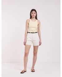 NINETY PERCENT - Organic Cotton Shorts In Off White - Lyst