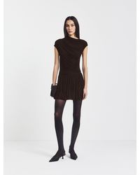 NINETY PERCENT - Bailey Mini Dress In Bitter Chocolate - Lyst