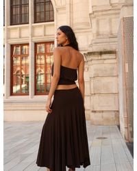 NINETY PERCENT - Elara Skirt In Bitter Chocolate - Lyst