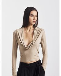 NINETY PERCENT - Anjea Reversible Top In Taupe - Lyst