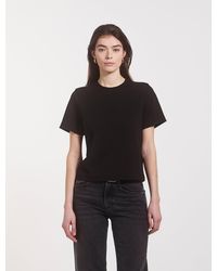 NINETY PERCENT - Compact Cotton Boxy T-shirt In Black - Lyst