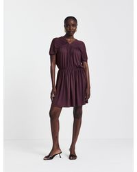 NINETY PERCENT - Bythos Reversible Dress In Merlot - Lyst