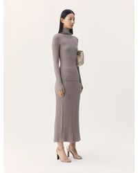 NINETY PERCENT - Maia Rib Skirt In Brown Marl - Lyst