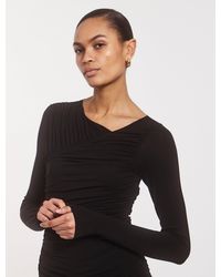 NINETY PERCENT - Mona Long Sleeve Top In Black - Lyst