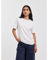 NINETY PERCENT - Compact Cotton Oversized T-shirt In White - Lyst