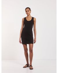 NINETY PERCENT - Rib Tank Dress In Black - Lyst