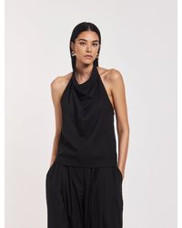 NINETY PERCENT - Avery Scarf Top In Black - Lyst