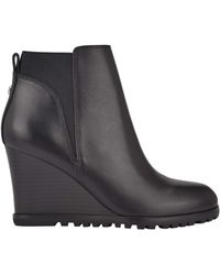 nine west joanis wedge bootie
