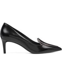 born lamium leather wedge slides