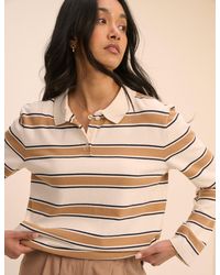 Nobody's Child - And Striped Long Sleeve Polo Top - Lyst