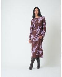 Nobody's Child - Floral Long Sleeve Shiloh Midi Dress - Lyst