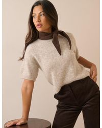 Nobody's Child - Oatmeal Marl Oversized Knitted Top - Lyst