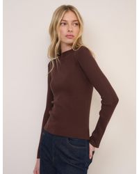 Nobody's Child - Ribbed Knitted Mock Neck Top - Lyst