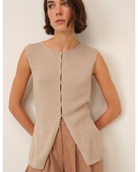 Nobody's Child - Linen-Blend Sleeveless Knitted Top - Lyst