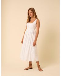 Nobody's Child - Broderie Anglaise Drop Waist Cora Midi Dress - Lyst