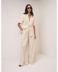 Nobody's Child - Pleated Wide Leg Tailored Trousers - Lyst