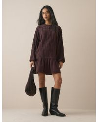 Nobody's Child - Long Sleeve Cord Denise Mini Dress - Lyst