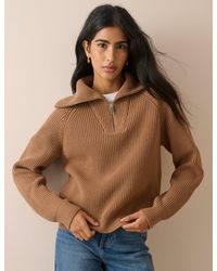 Nobody's Child - Ribbed Half Zip Jumper - Lyst