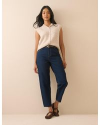 Nobody's Child - Dark Denim Putney Barrel Leg Jeans - Lyst