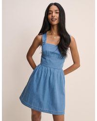 Nobody's Child - Denim Tie-Back Pedro Mini Dress - Lyst
