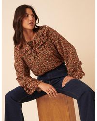 Nobody's Child - Ditsy Floral Flared Sleeve Blouse - Lyst