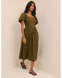 Nobody's Child - Puff Sleeve Mara Midi Dress - Lyst