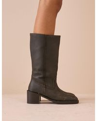 Nobody's Child - Dark Suede Buckled Boots - Lyst