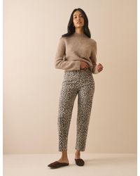 Nobody's Child - Leopard Print Mid Rise Camden Tapered Jeans - Lyst