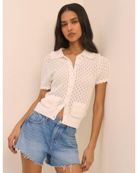 Nobody's Child - Short Sleeve Crochet Collar Cardigan - Lyst