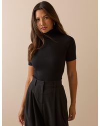 Nobody's Child - Ribbed Roll-Neck Jersey Top - Lyst